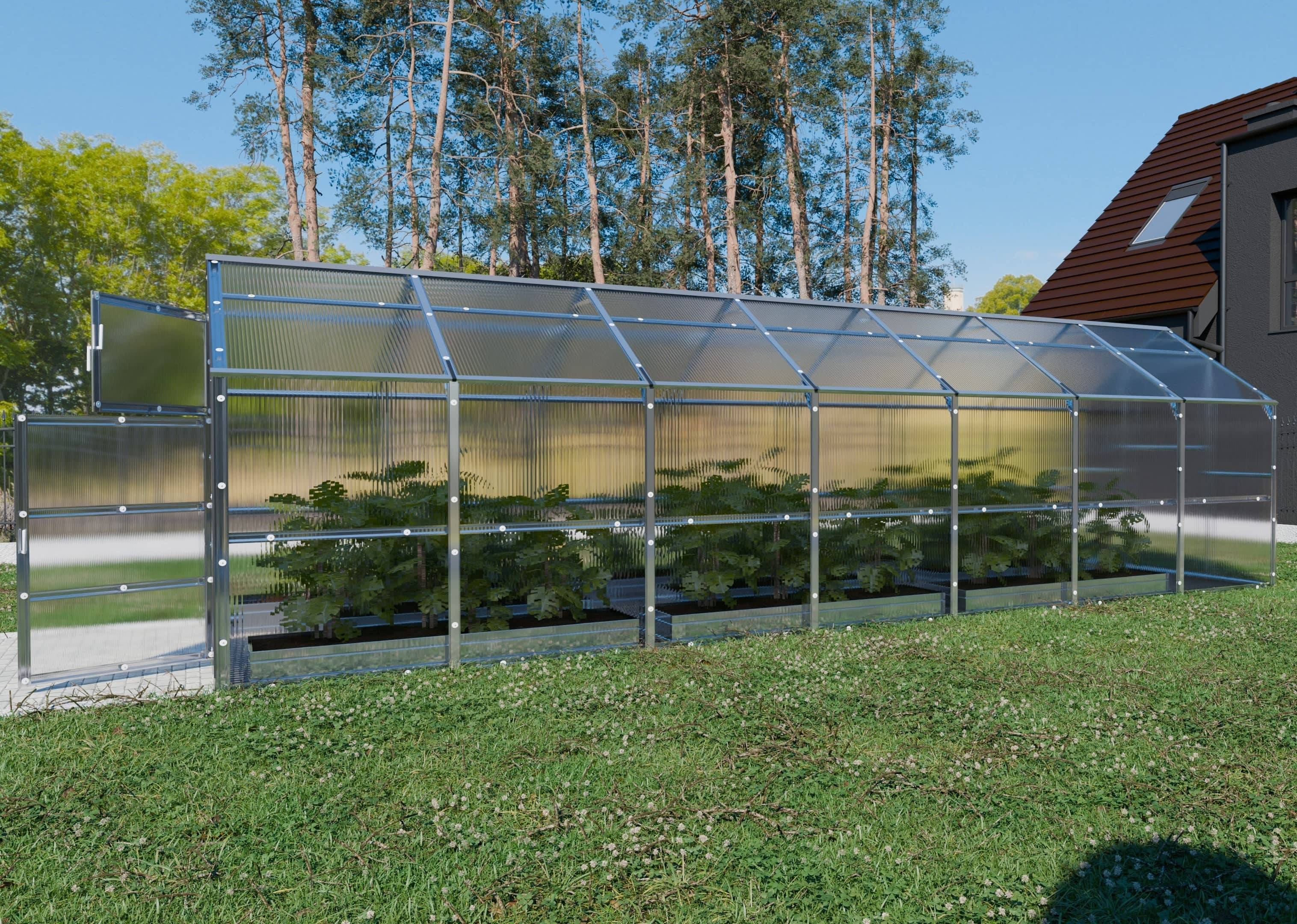 Serre KLASIKA BERNARD 2,35 x 7 m (16,45 m²), 4 mm avec revêtement en polycarbonate - Image 2