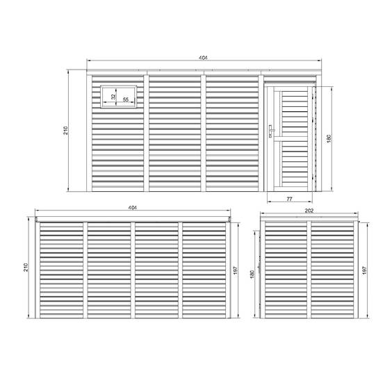 Timbela - Abri de jardin en bois - 8,16 m² / 206x404xH210 cm - Timbela M327F1 - Image 5