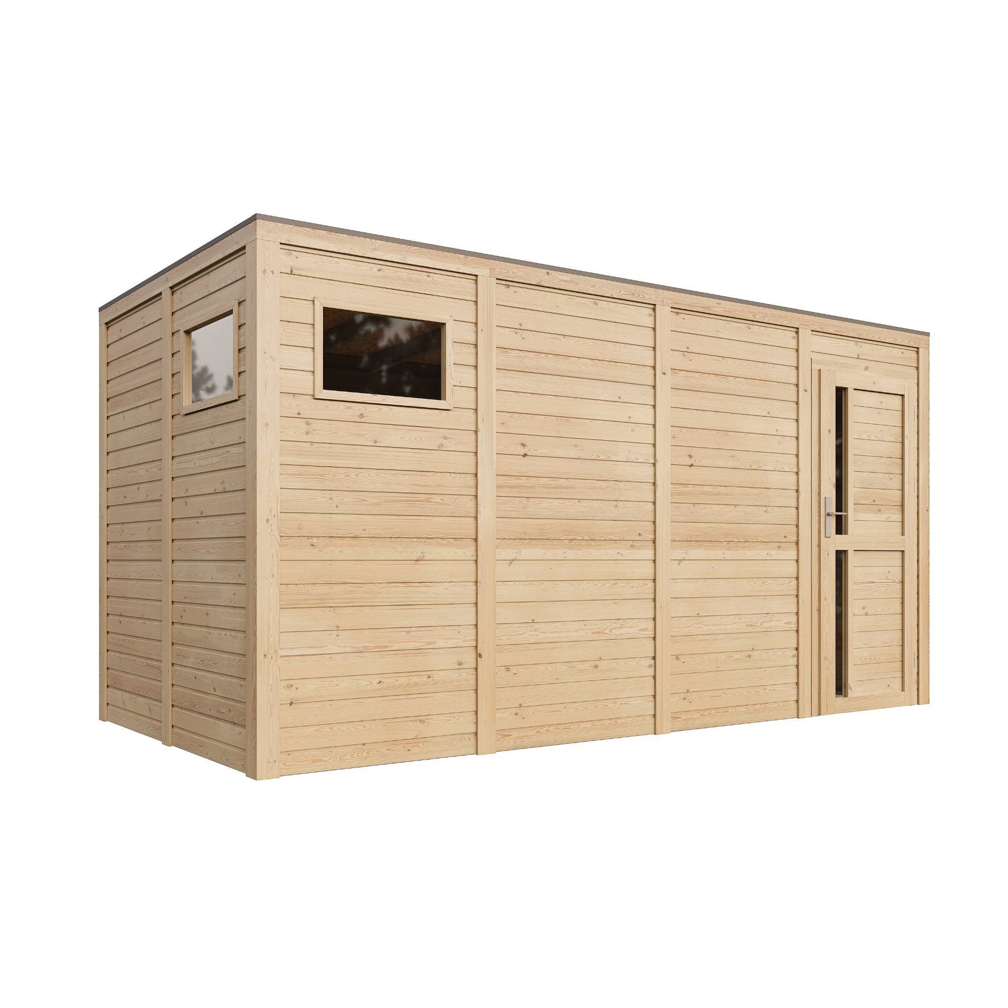 Timbela - Abri de jardin en bois - 8,16 m² / 206x404xH210 cm - Timbela M327F1 - Image 2