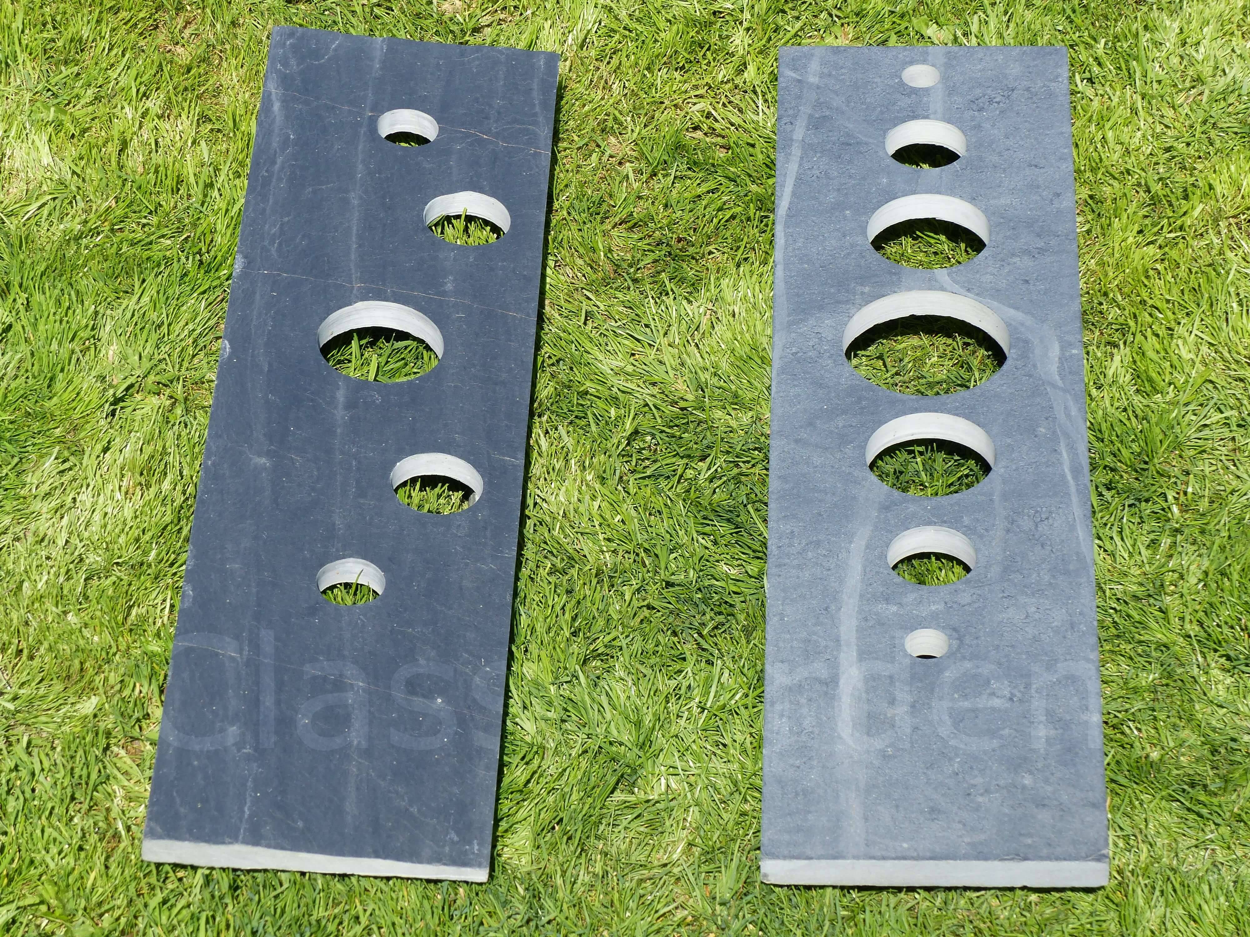 ClassGarden - TOTEM ARDOISE 120 cm - CROZON et BULLES - Pack de 2 Totems - Image 1