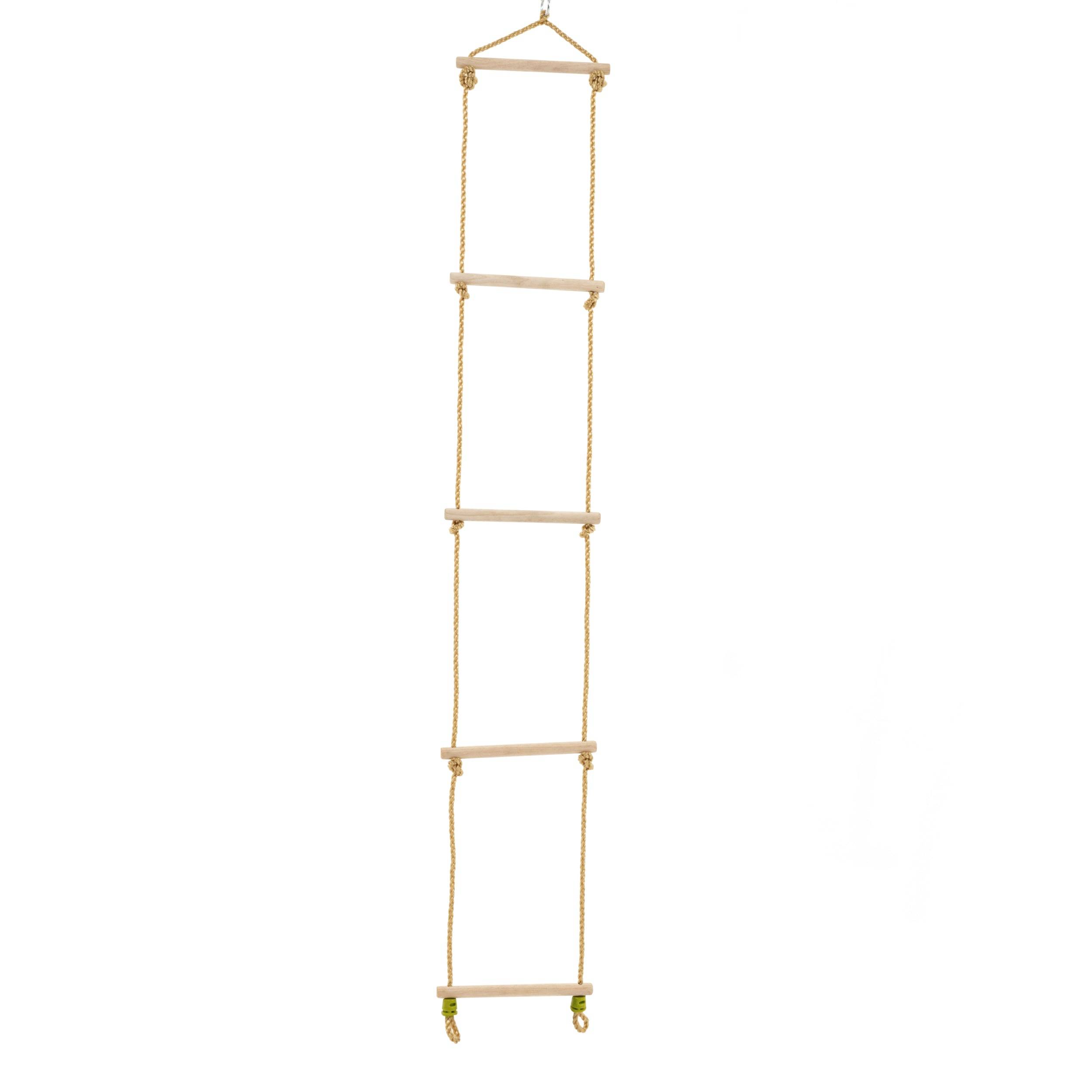 Portique AMANDIER 2 balançoires - échelle corde - kit d'ancrage - bois FSC® h190 cm - Image 7