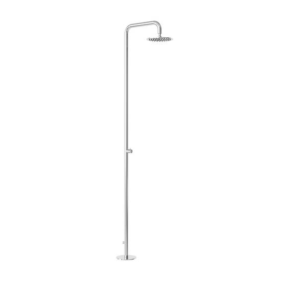 Douche exterieure acier inox 316L eau froide pommeau 25 cm anticalcaire - Image 2