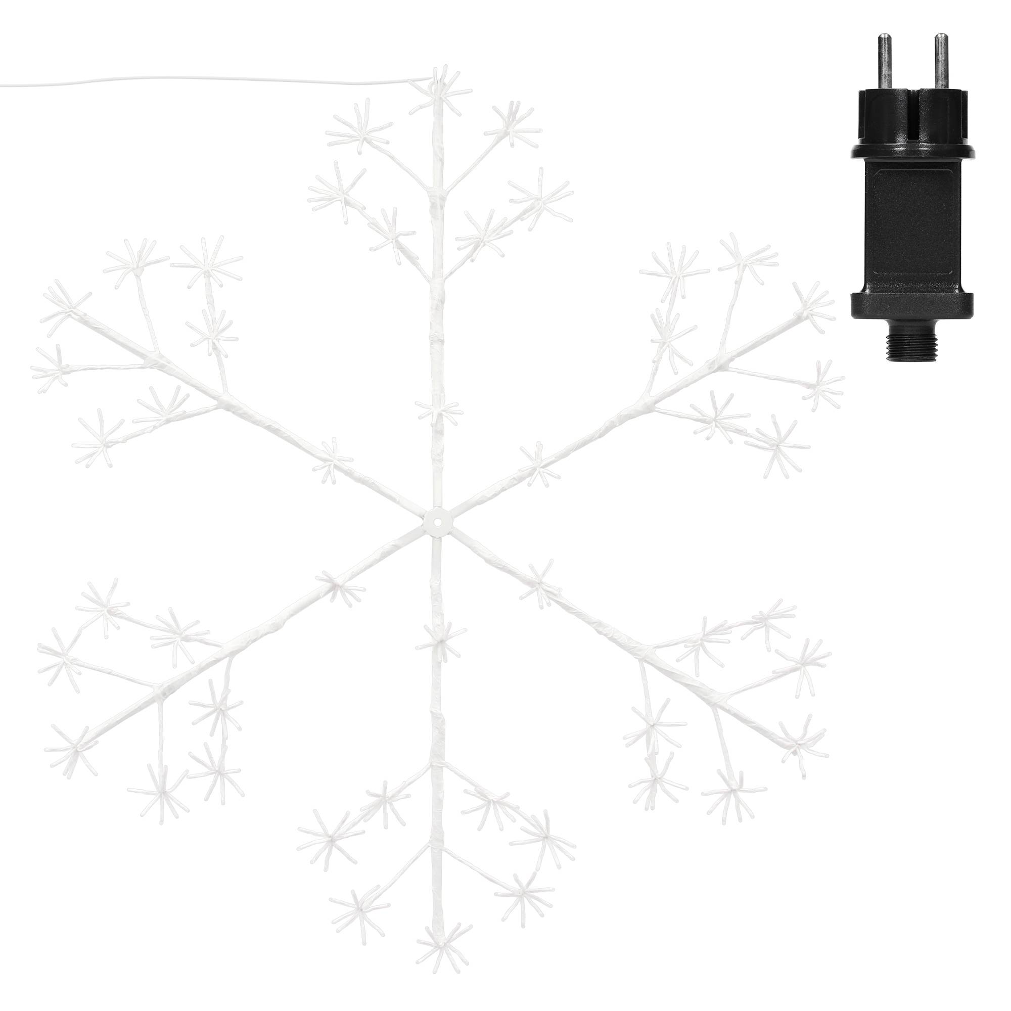 Ecd-Germany - Flocon de neige 384 LEDs chaîne lumineuse blanc chaud déco intérieur/extérieur - Image 3