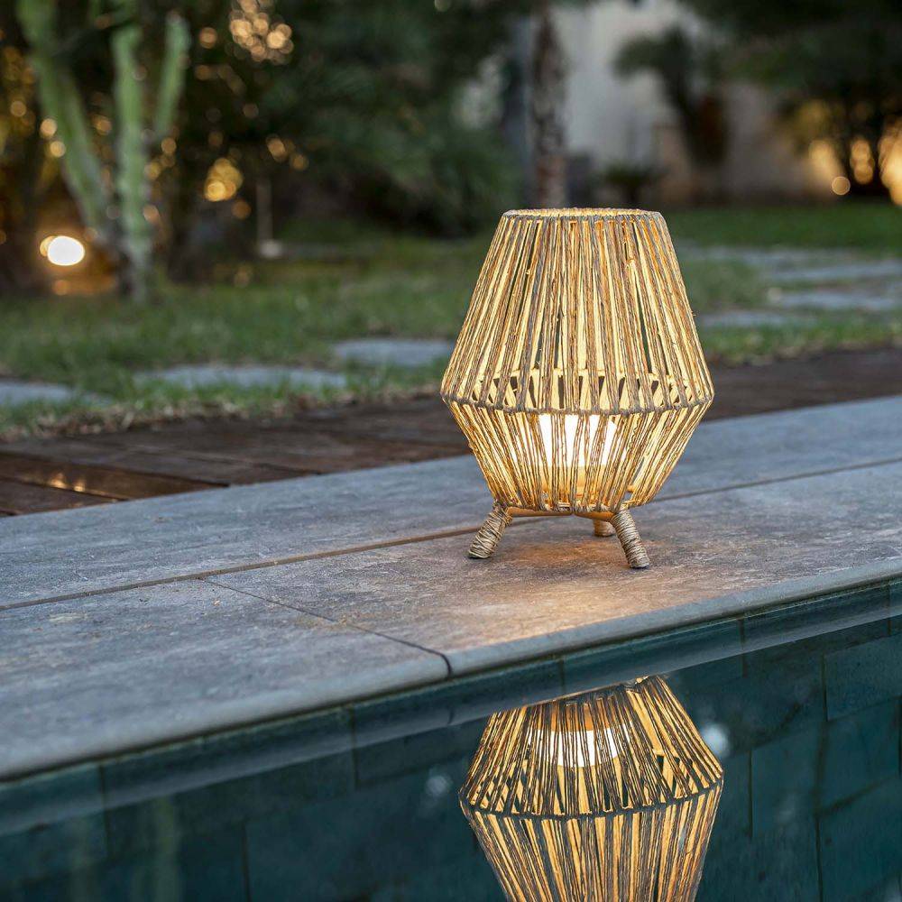 Lampe de jardin en jute  Sisine 30 cm - Image 2