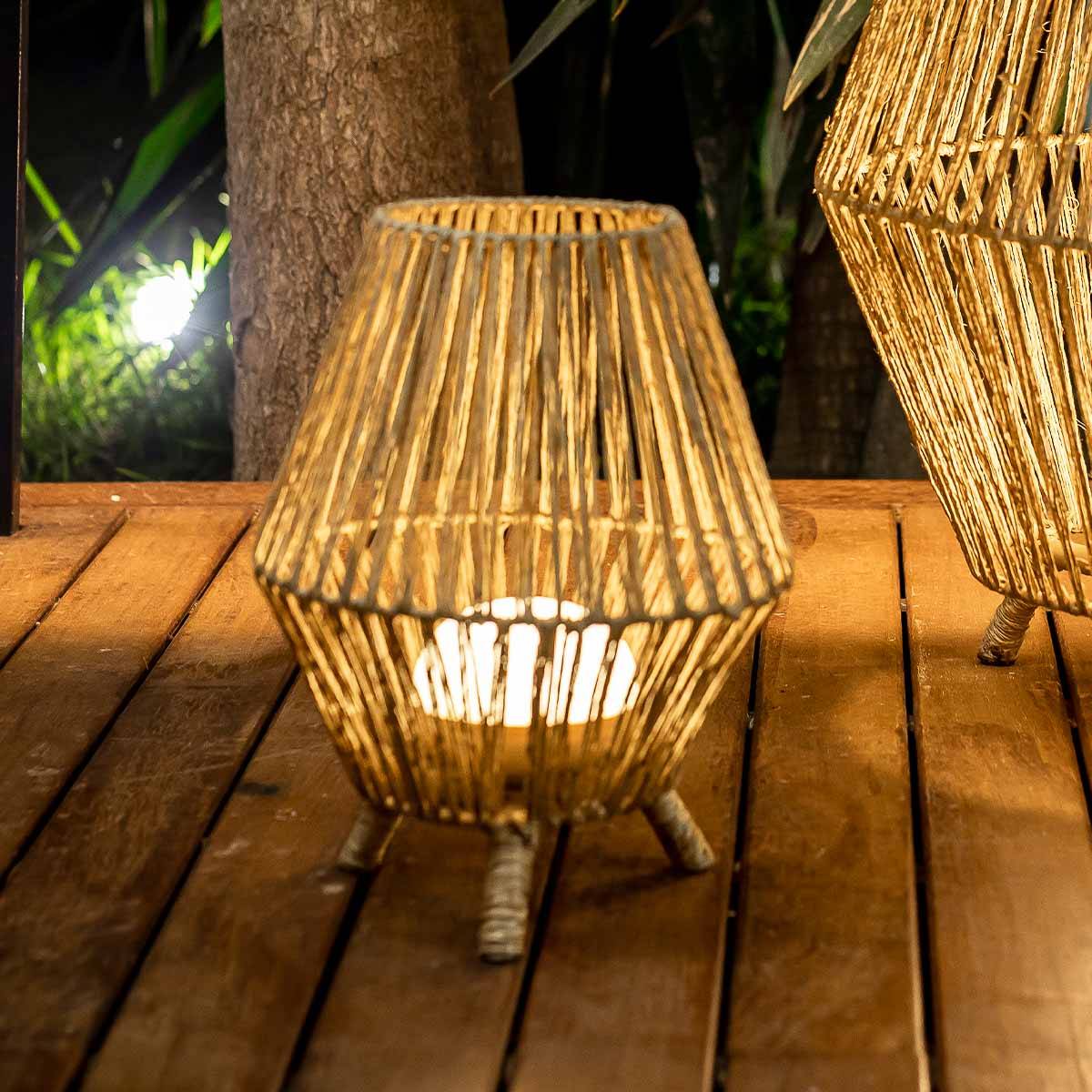 Lampe de jardin en jute  Sisine 30 cm - Image 4