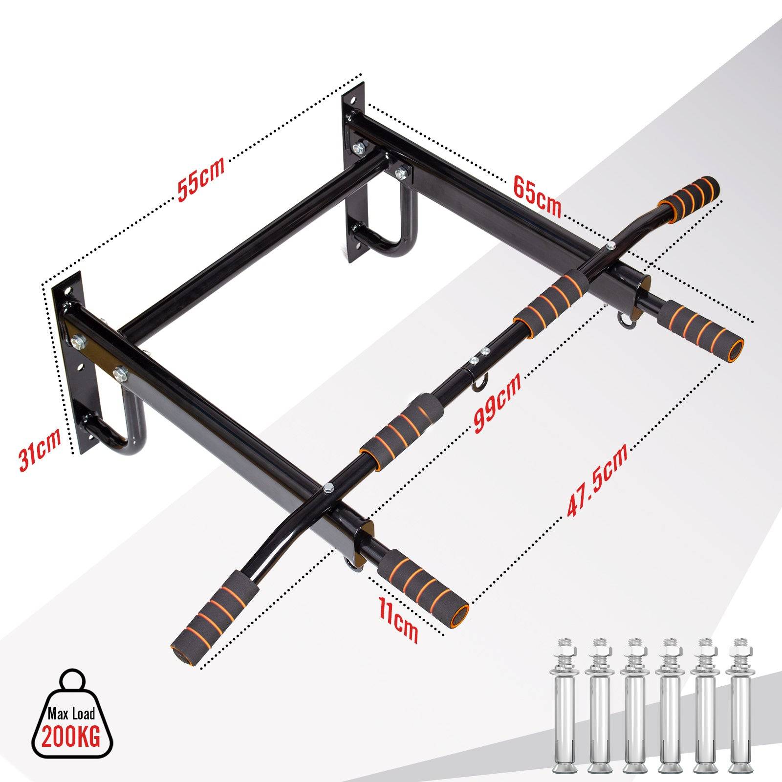 Barres de traction HUA Barre De Traction Murale, Pull-up Bar D'entraînement Pour Hommes Et Femmes, Poteaux De Fitness Pour Plafond Intérieur Et