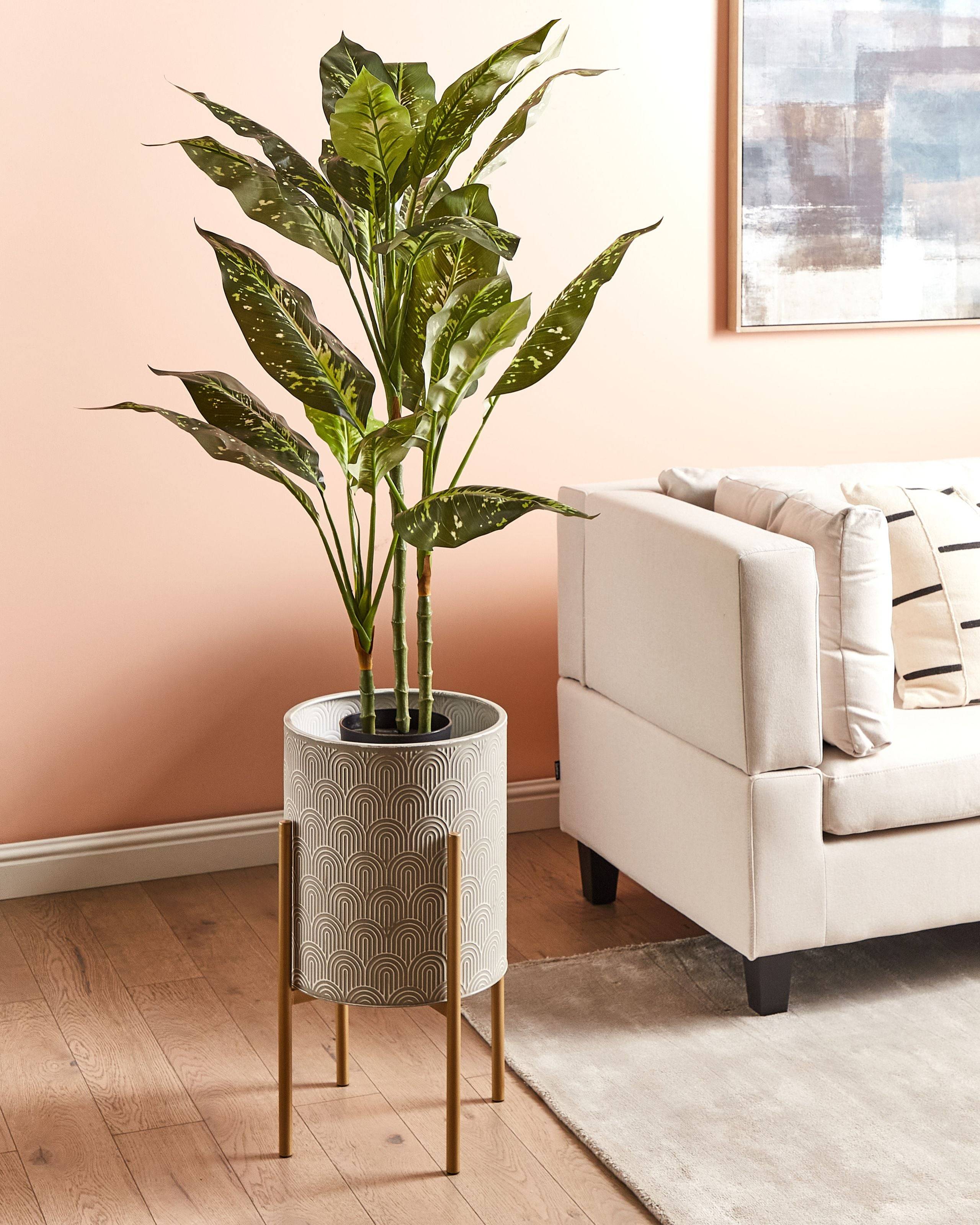 Beliani - Cache-pot d'intérieur Métal Gris AUBRIETA - Beliani