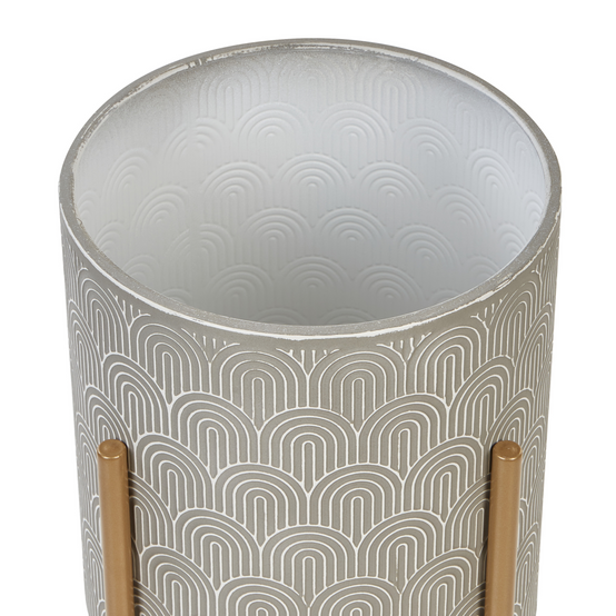 Cache-pot d'intérieur Métal Gris AUBRIETA - Beliani - Image 4