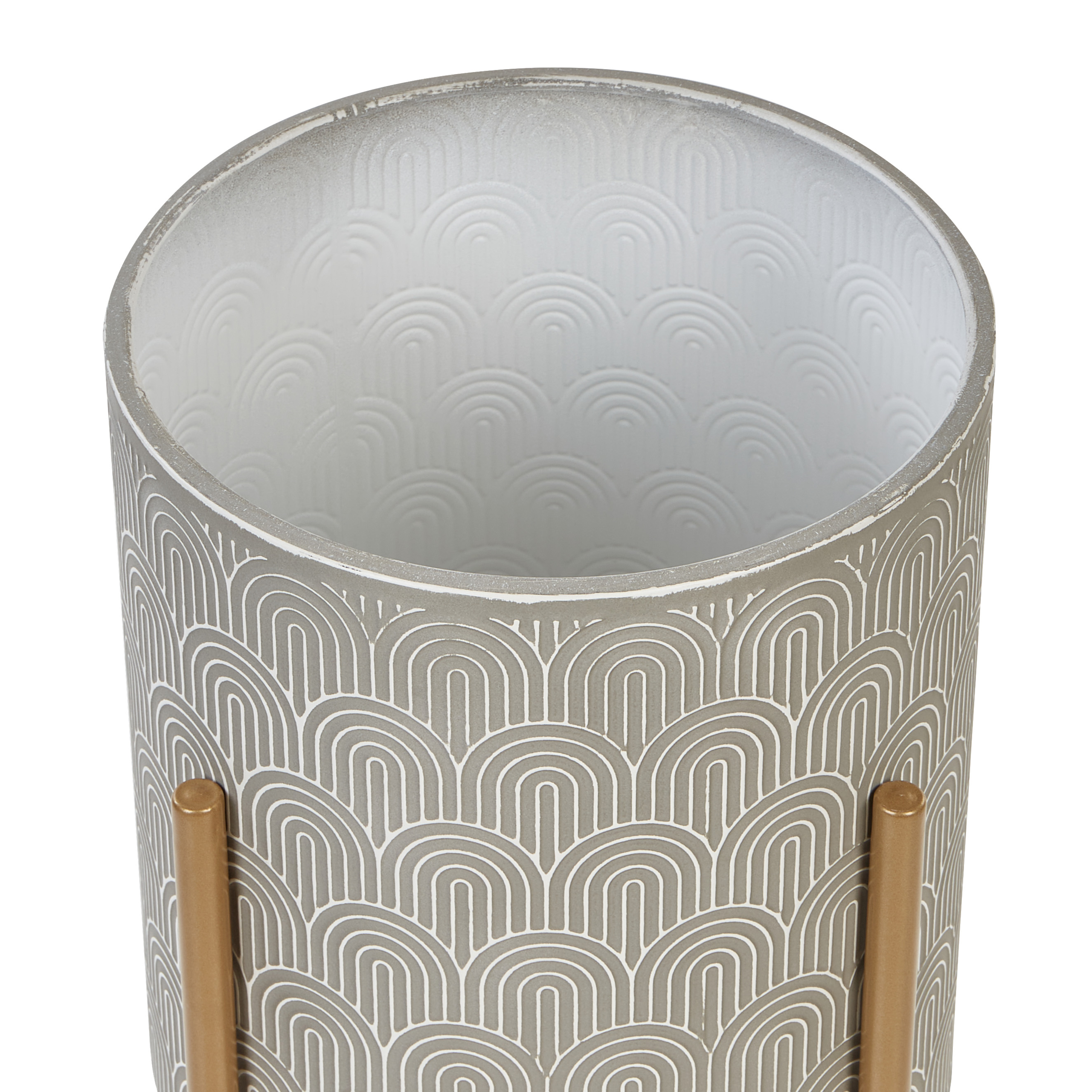 Cache-pot d'intérieur Métal Gris AUBRIETA - Beliani - Image 4