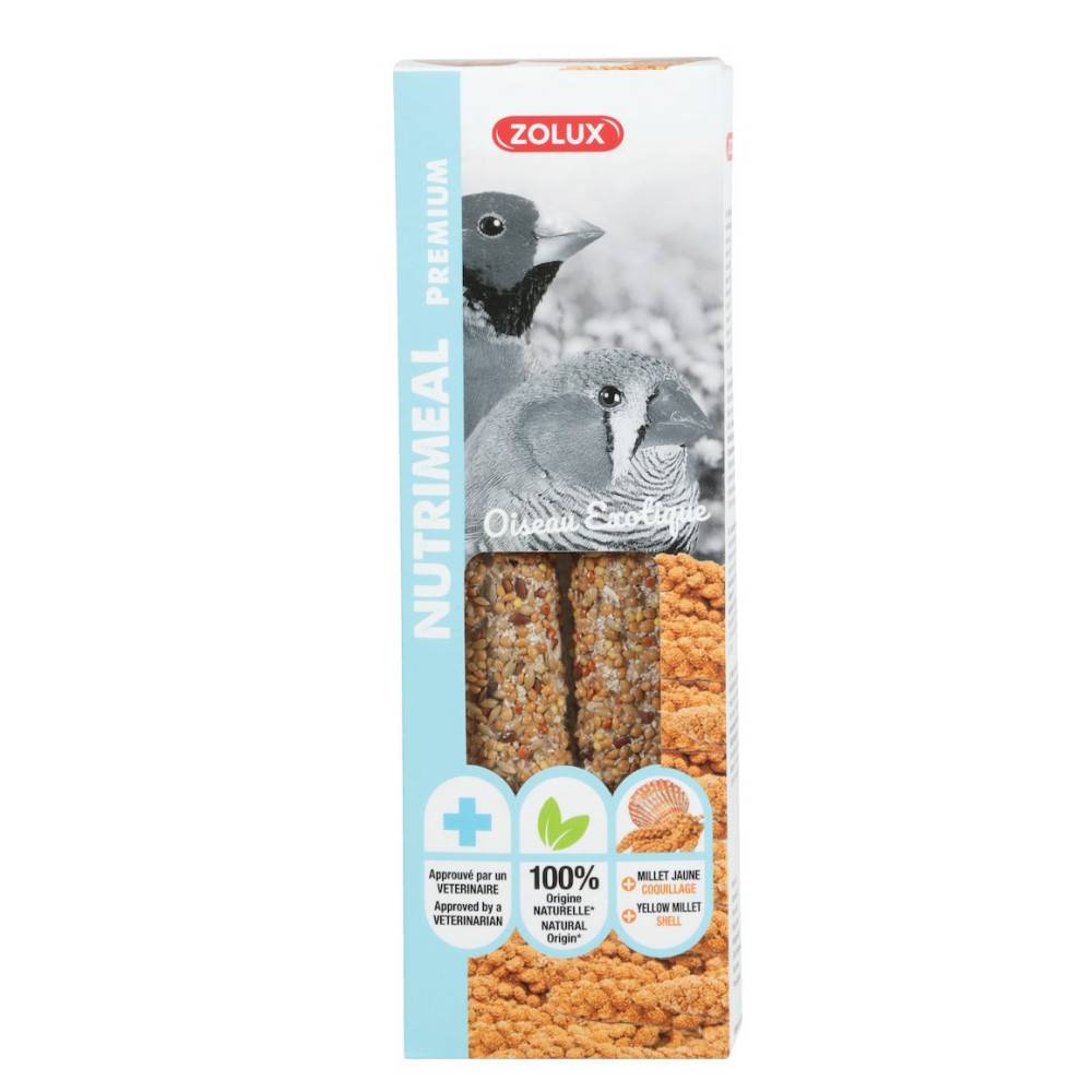 Zolux - zolux - Friandises 2 sticks premium millet jaune pour oiseaux exotique , pour oiseaux - Image 1