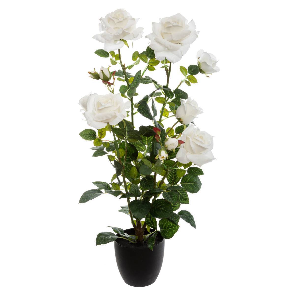 Atmosphera - Rosier artificiel pot ciment H74cm - Atmosphera Créateur d'intérieur - Image 4