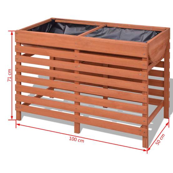 Jardinière 100 x 50 x 71 cm bois - Image 4