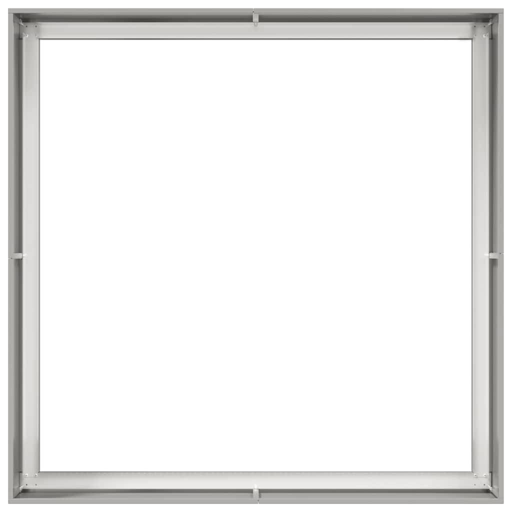 Jardinière acier inoxydable argenté 100 x 100 x 40 cm - PANGIVO - Image 5