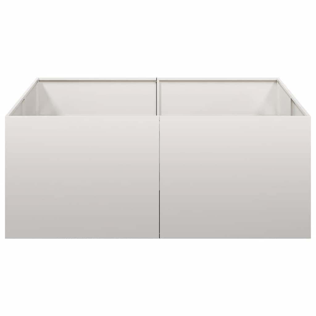 Jardinière acier inoxydable argenté 100 x 100 x 40 cm - PANGIVO - Image 4