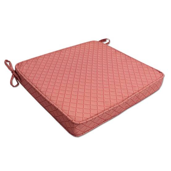 Coussin à motifs corail/blanc pour chaises et fauteuils pliants - TECK'Attitude - Image 1