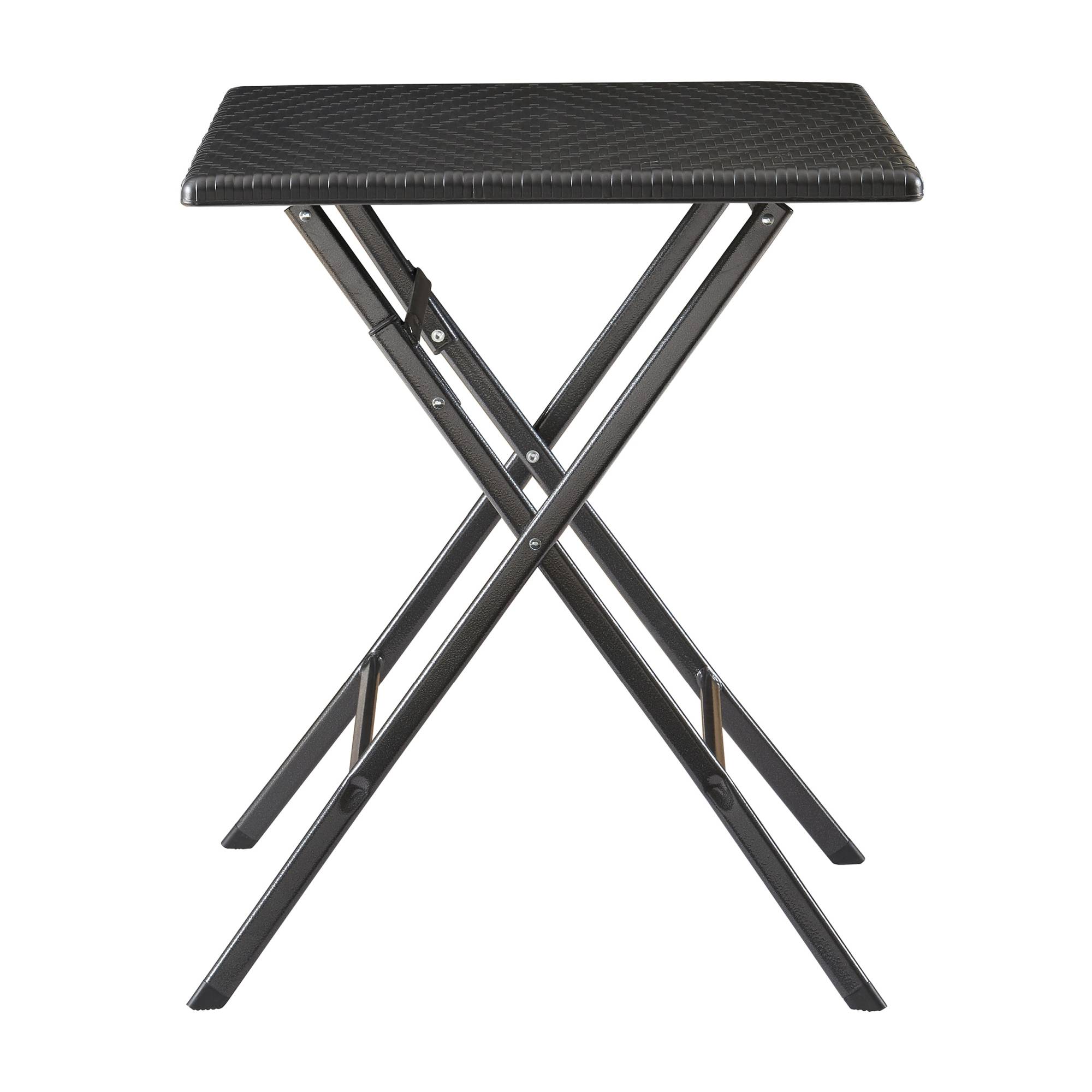 Table de camping pliante Mark 62 x 62 x 73 cm effet rotin noir [en.casa] - Image 5