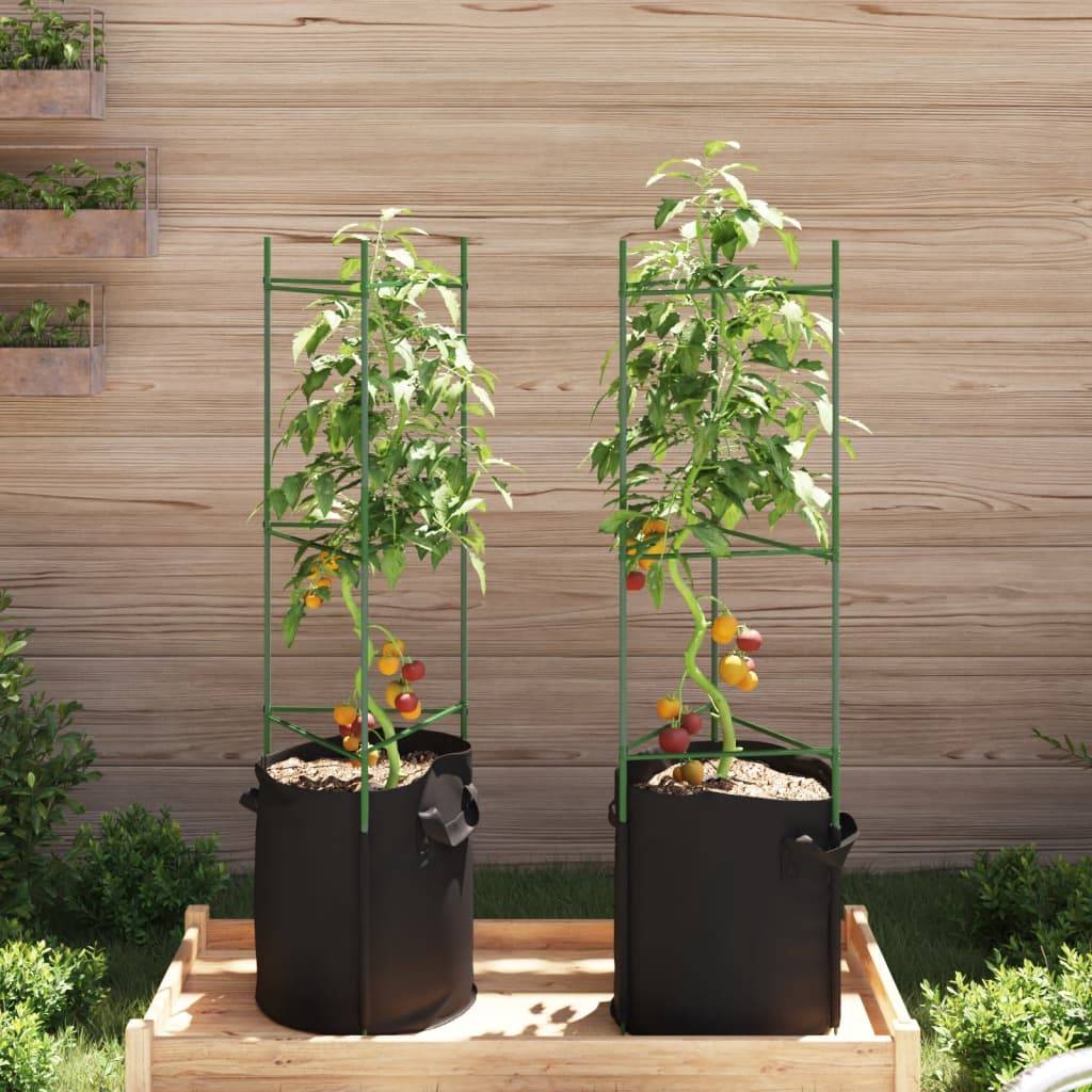 PANGIVO - Cage à tomates avec sacs à plantes acier et PP vert et noir 32 x 29 x 116 cm - PANGIVO - Image 3
