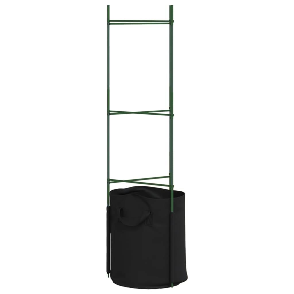 PANGIVO - Cage à tomates avec sacs à plantes acier et PP vert et noir 32 x 29 x 116 cm - PANGIVO - Image 6