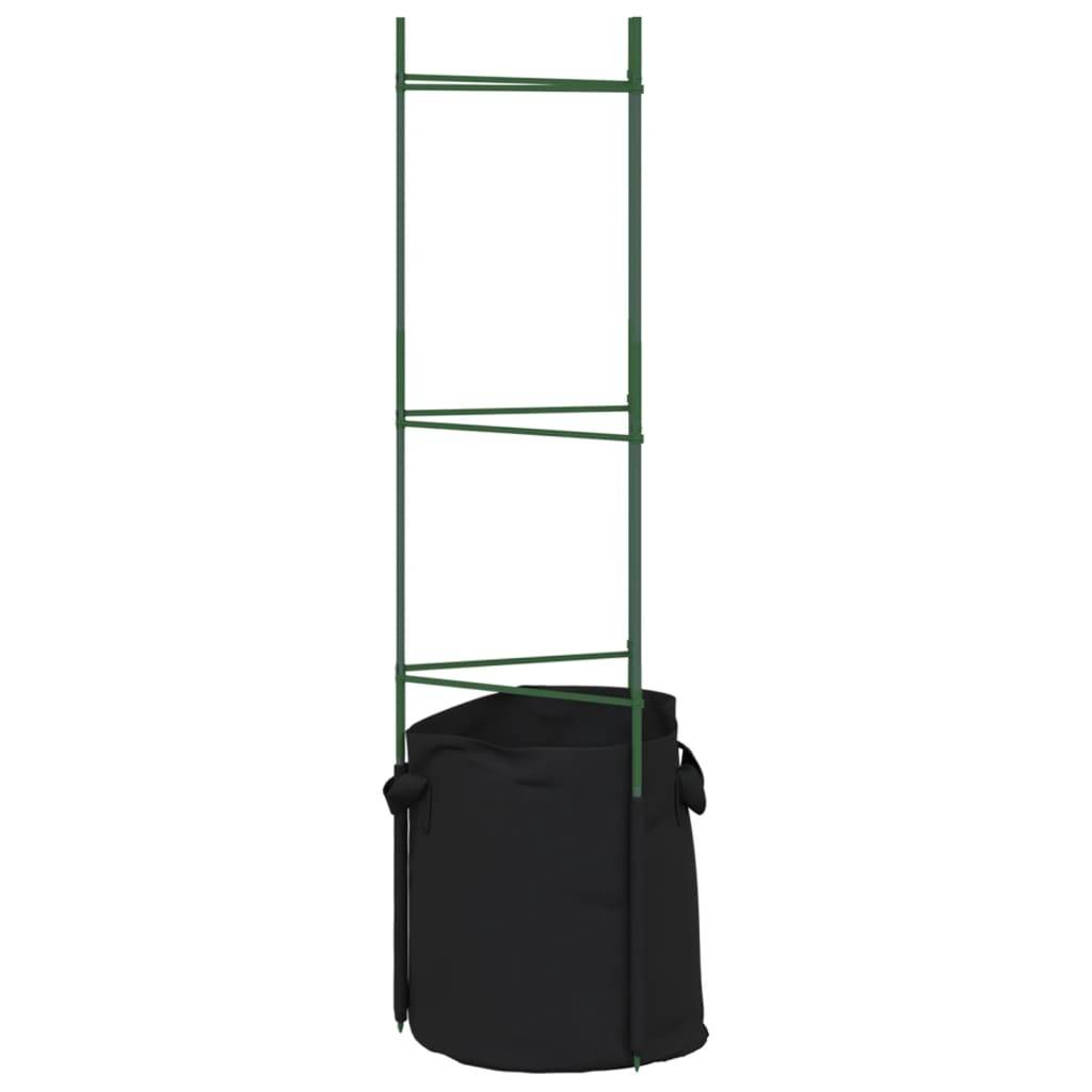 PANGIVO - Cage à tomates avec sacs à plantes acier et PP vert et noir 32 x 29 x 116 cm - PANGIVO - Image 7