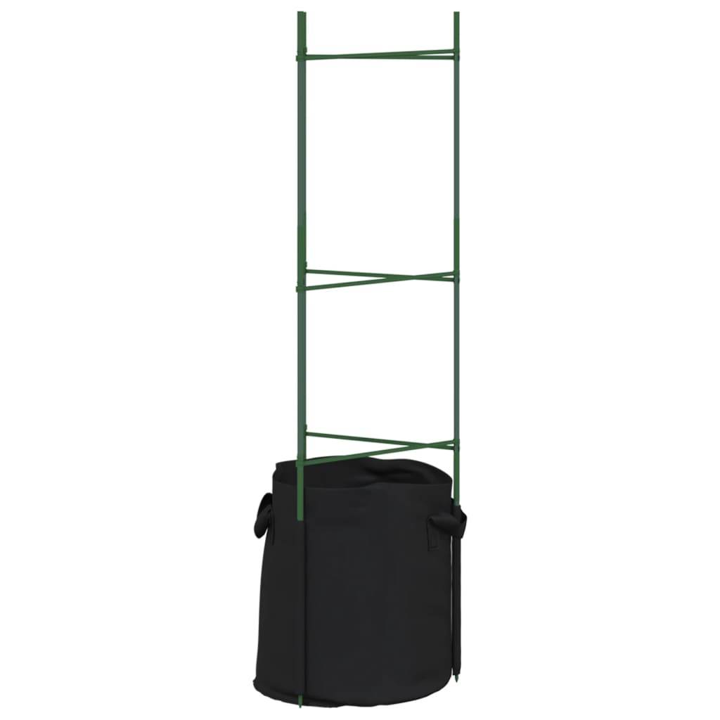 PANGIVO - Cage à tomates avec sacs à plantes acier et PP vert et noir 32 x 29 x 116 cm - PANGIVO - Image 4