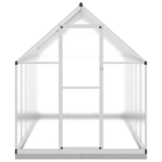 Serre aluminium et polycarbonate argenté 334 x 169 x 202 cm - PANGIVO - Image 3
