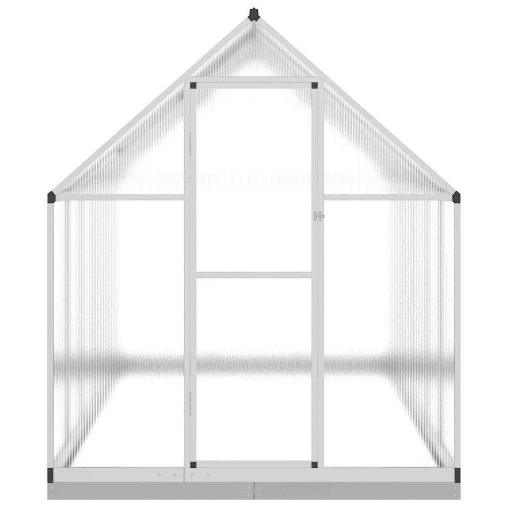 Serre aluminium et polycarbonate argenté 334 x 169 x 202 cm - PANGIVO - Image 3