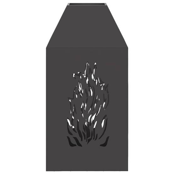 Cheminée de Jardin Acier Foyer Vertical Chauffage Extérieur Terrasse Noir 100cm – ComfortXL Outdoor Living - Image 7
