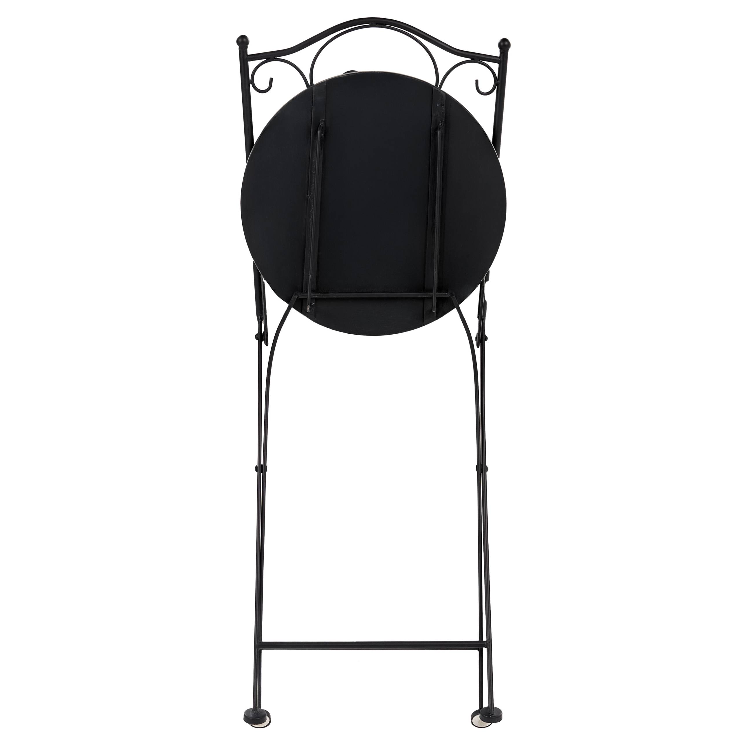 Beliani - Chaise de jardin Métal Blanc/bleu SIPONTO - 40x44x90- Beliani - Image 8