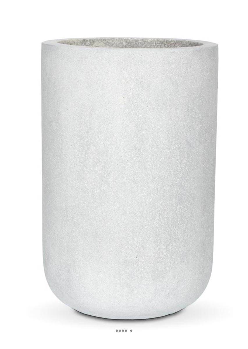 Artificielles - Bac en pures Fibres Mora Ext. EggPot Haut D 36 x H55 cm Gris Clair - dimhaut: H 55 cm - couleur: Gris ciment