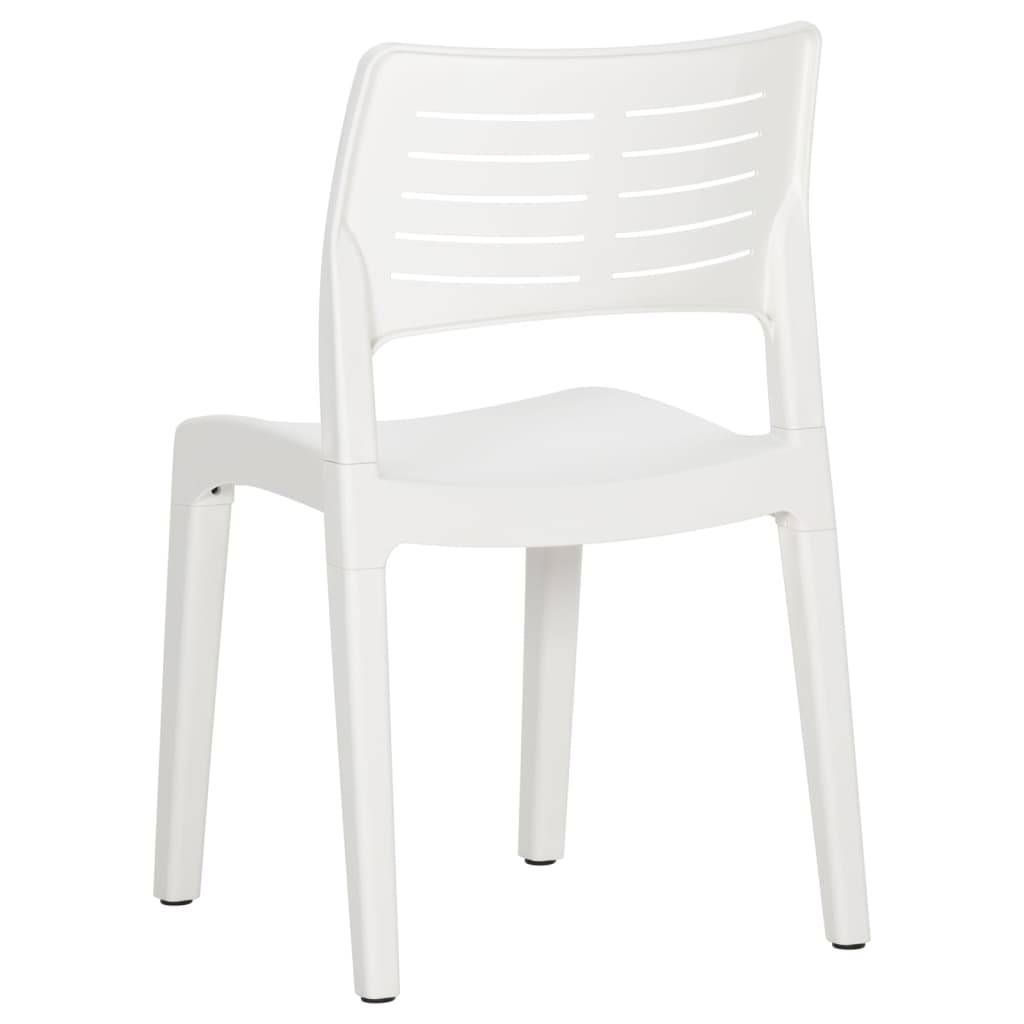 Lot de 2 Chaises de jardin - Chaises d'extérieur - Fauteuils de jardin Blanc Polypropylène-JU12398 - Image 7