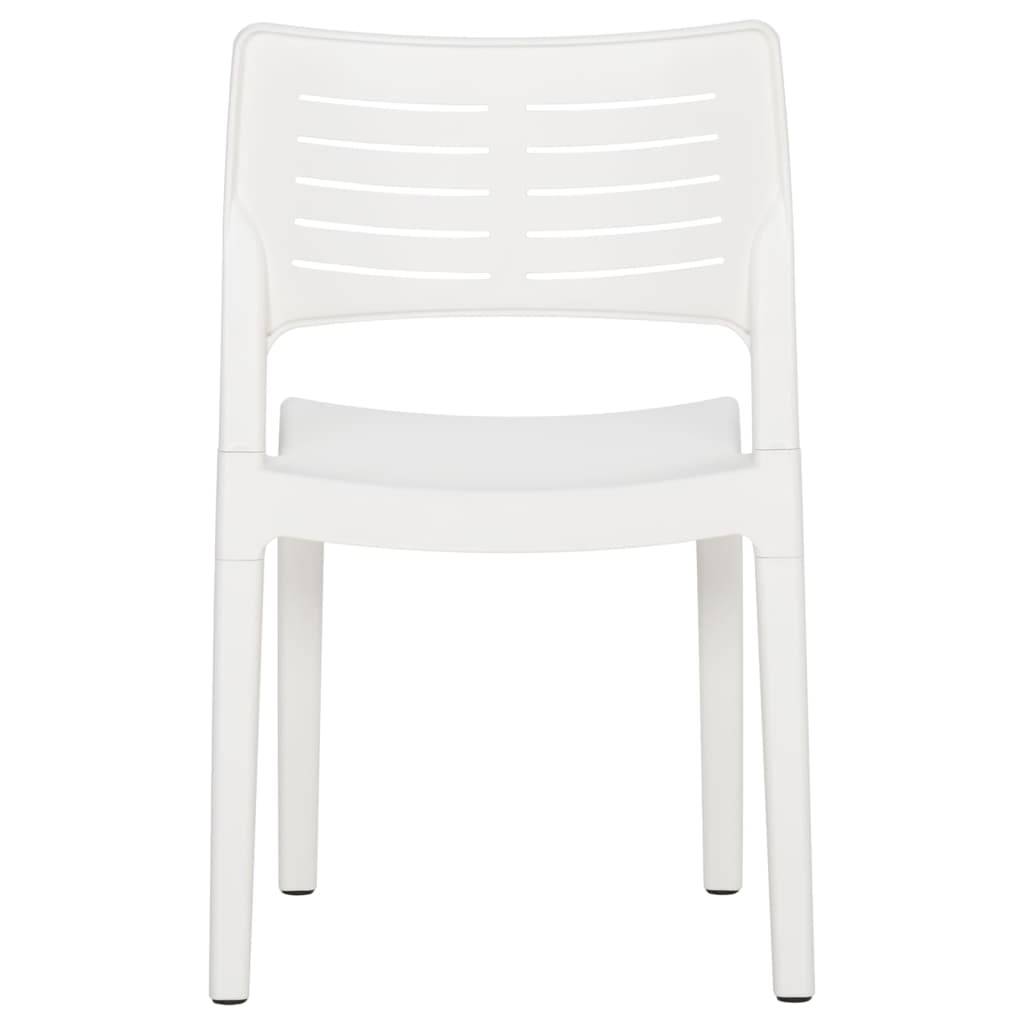 Lot de 2 Chaises de jardin - Chaises d'extérieur - Fauteuils de jardin Blanc Polypropylène-JU12398 - Image 6