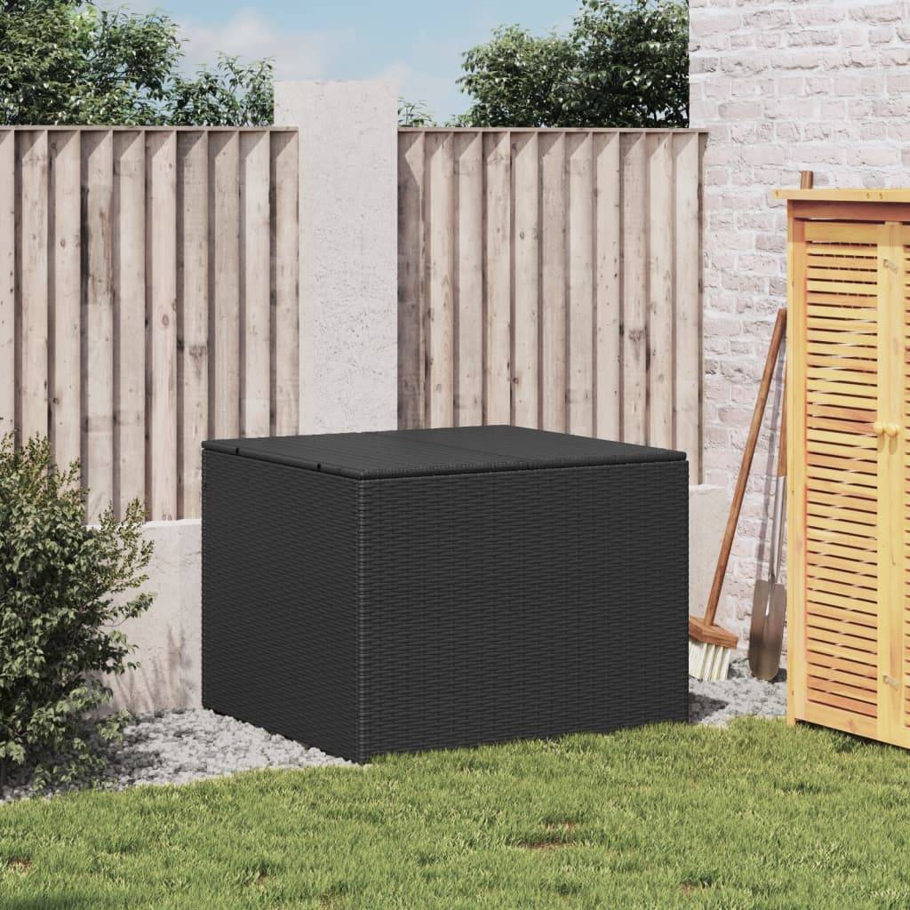 Coffre de rangement - Boîte de rangement extérieure - Coffre de jardin noir 291L résine tressée - Image 3