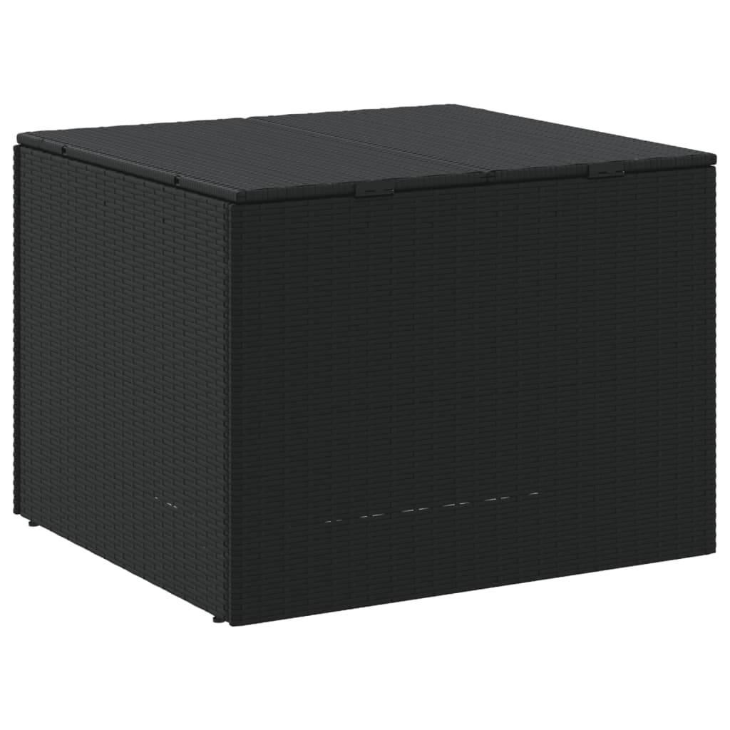 Coffre de rangement - Boîte de rangement extérieure - Coffre de jardin noir 291L résine tressée - Image 6