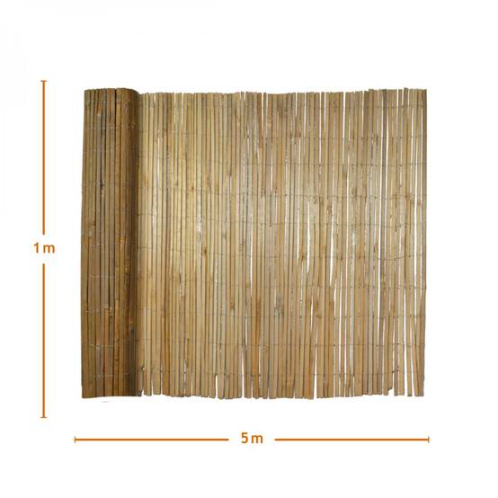 Canisse, brise vue occultant en bambou refendu - 1 x 5 m - Linxor - Image 2