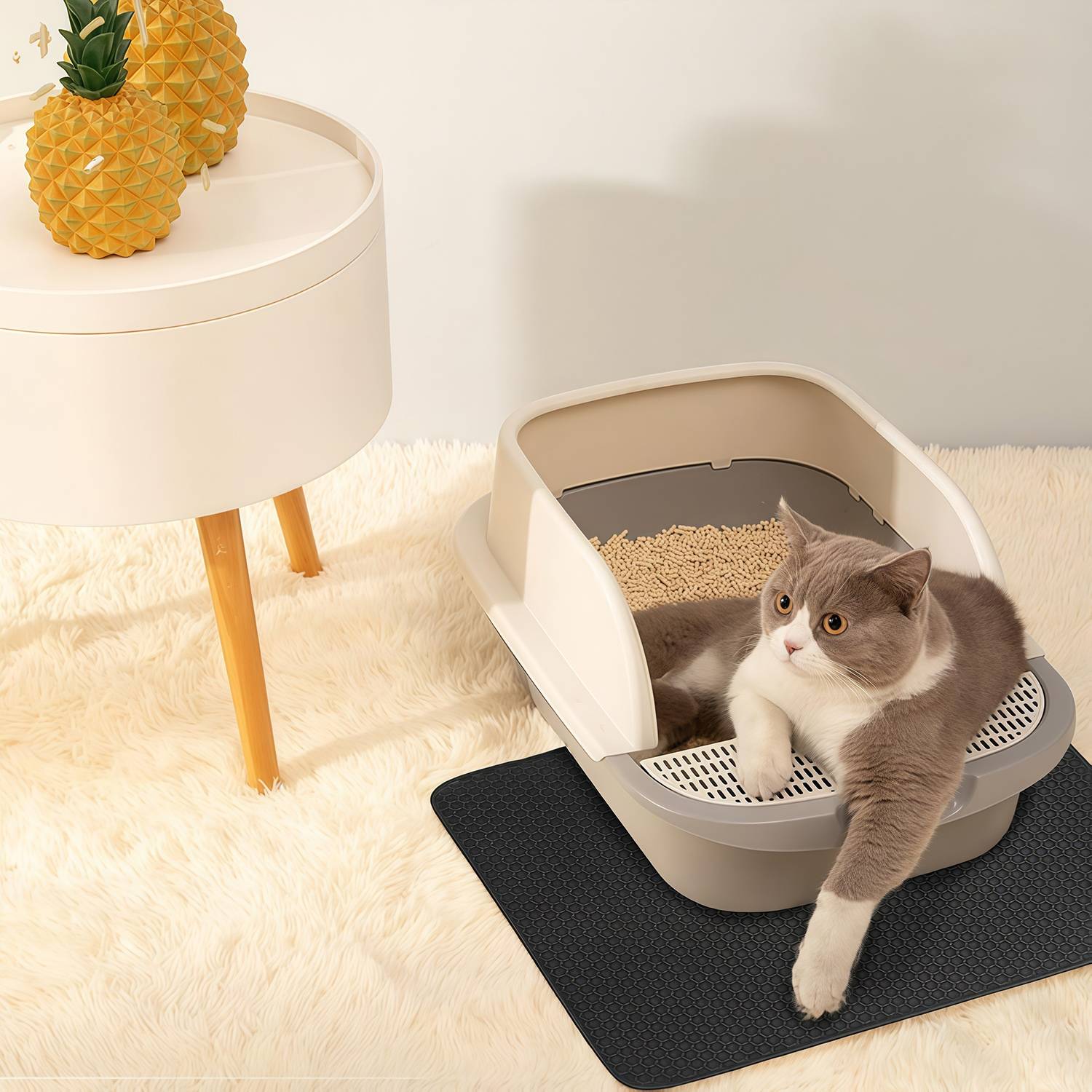 DtopbuyAge - Tapis de Litière pour Chat à Double Couche en Nid d'Abeille - Image 6