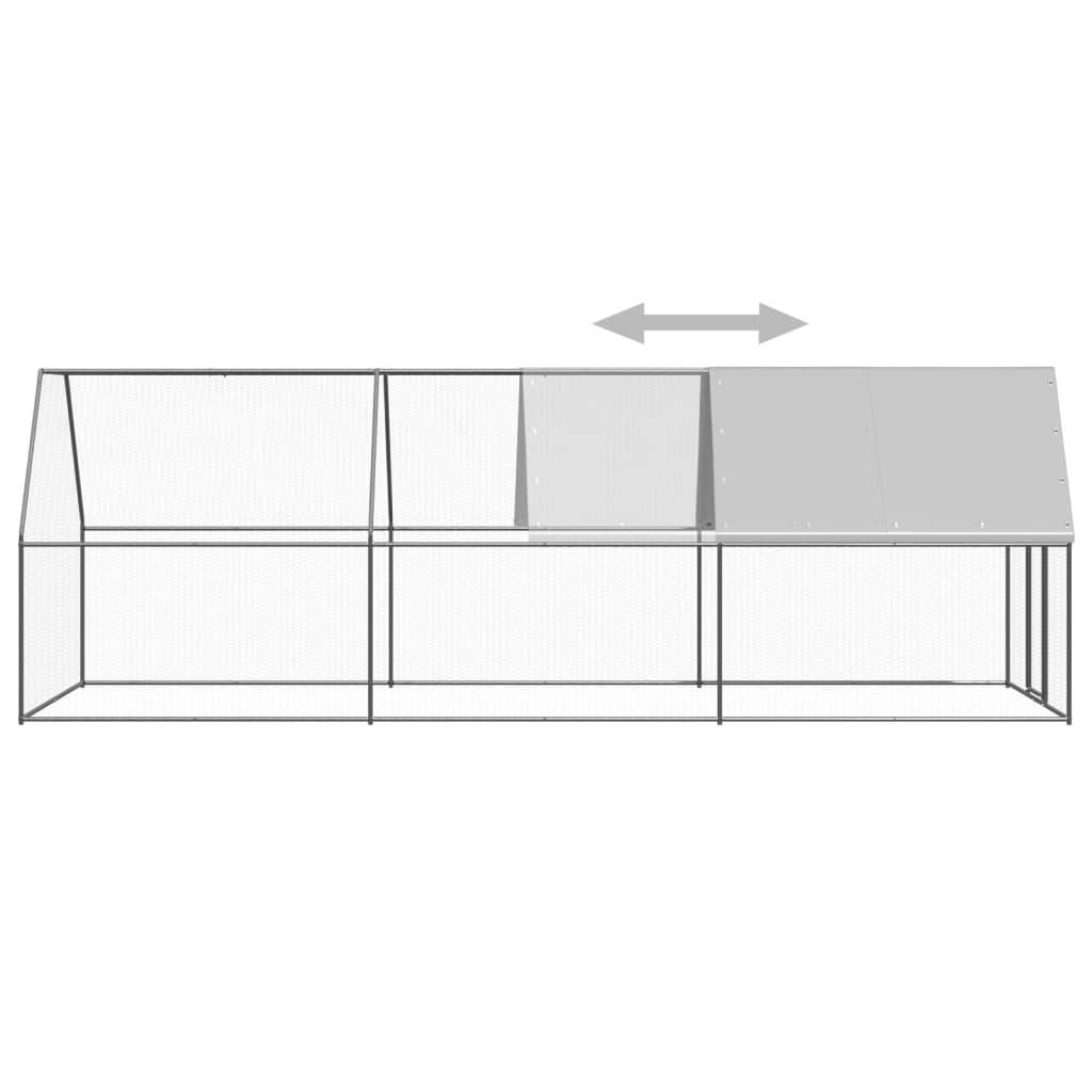 Poulailler Volière Extérieur Acier Galvanisé pour Jardin Sécurisé 2x6x2m – ComfortXL Outdoor Living - Image 4