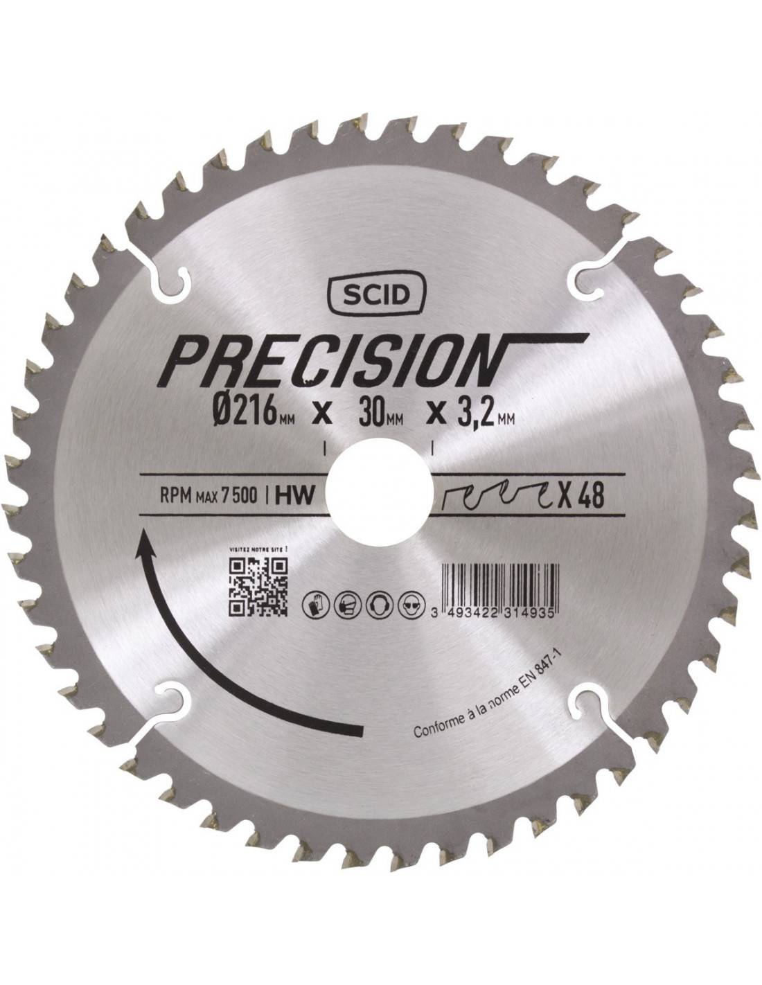 Lame Scie Circulaire Scid Lame Bois Alternée 216x30mm 48d - Scid