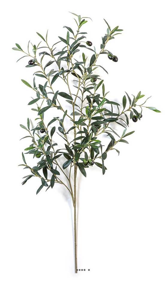 Branche d'olivier artificiel H 105 cm avec 306 feuilles tissu + 12 Olives D 40 cm - Image 2