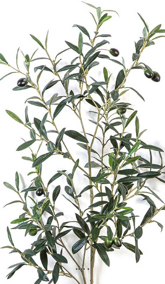 Branche d'olivier artificiel H 105 cm avec 306 feuilles tissu + 12 Olives D 40 cm - Image 3