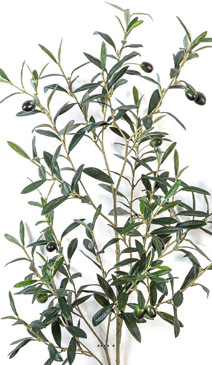 Branche d'olivier artificiel H 105 cm avec 306 feuilles tissu + 12 Olives D 40 cm - Image 3