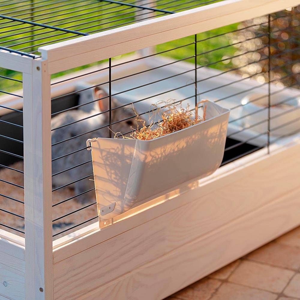 Ferplast - Ferplast Cage en bois FSC pour lapins ARENA 100, pour cochons d'inde, accessoires inclus - Image 7
