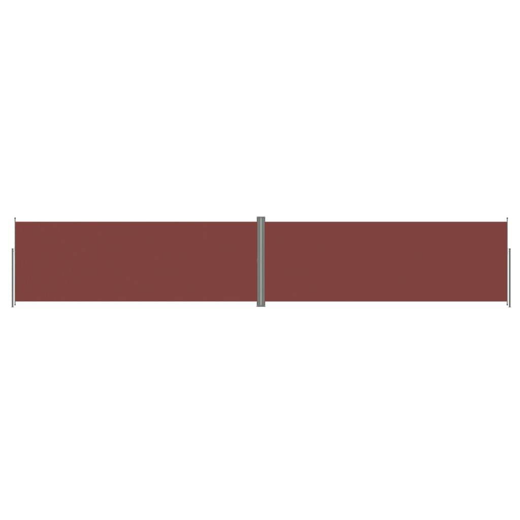 Helloshop26 - Auvent paravent store brise-vue latéral rétractable de patio jardin terrasse balcon protection visuelle écran 220 x 1200 cm marron - Image 1