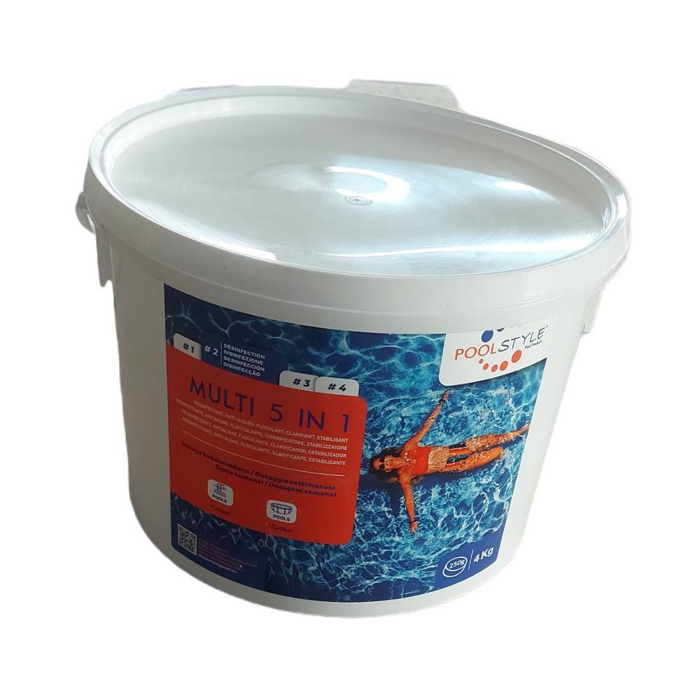 Galet piscine Chlore multifonction 5 en 1 - 4 kg - Image 1