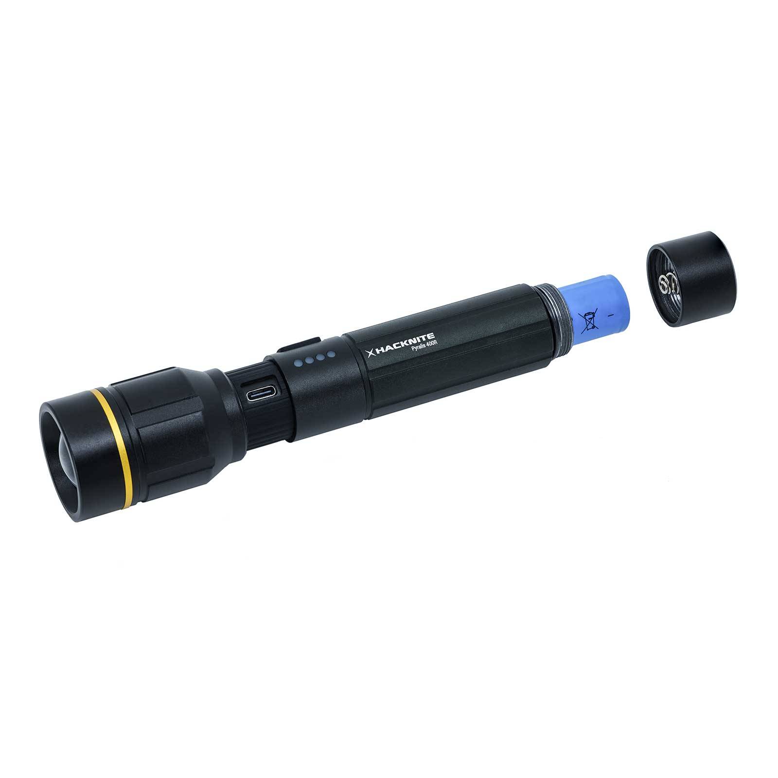 Lampe de Poche LED Rechargeable PYRALIS 400R - 400 lumens HACKNITE - Image 4