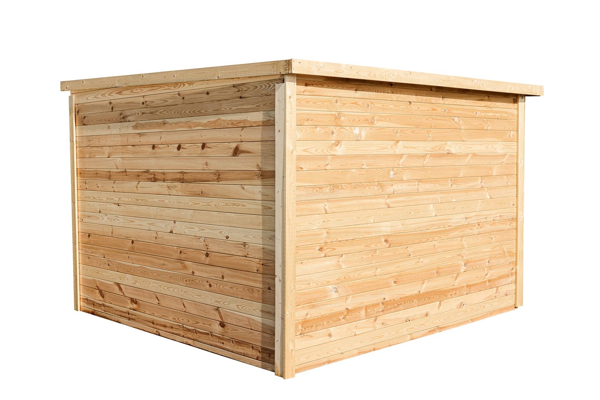 Habrita - Abri Madriers bois massif toit mono pente / 42 mm / surface extérieure : 10,36 m2 - Image 2