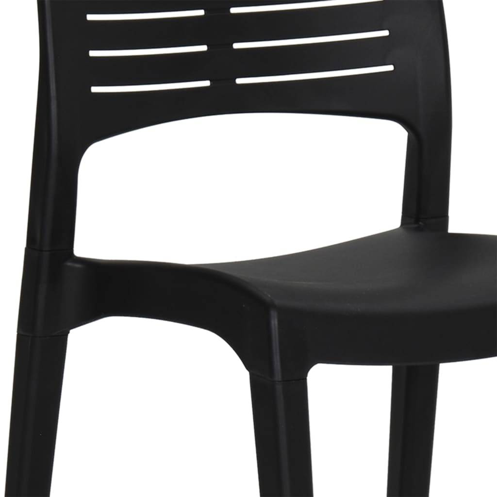 Lot de 2 Chaises de jardin - Chaises d'extérieur - Fauteuils de jardin Anthracite Polypropylène - Image 8