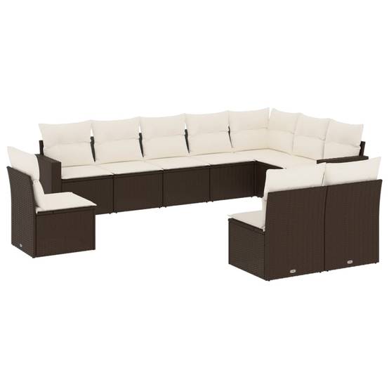ComfortXL - Salon de jardin bas 10 places Résine Tressée Marron avec Rangement pour Terrasse et Balcon – ComfortXL Outdoor Living - Image 2