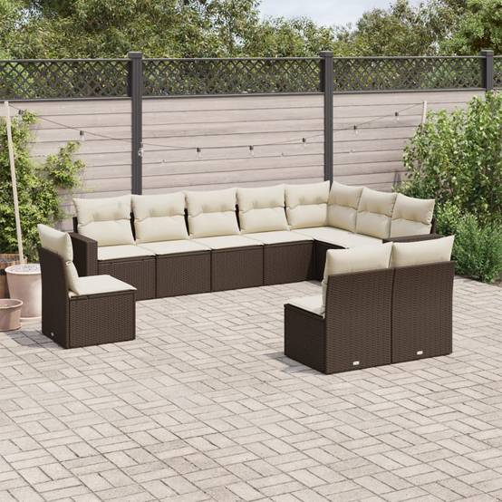 ComfortXL - Salon de jardin bas 10 places Résine Tressée Marron avec Rangement pour Terrasse et Balcon – ComfortXL Outdoor Living - Image 1