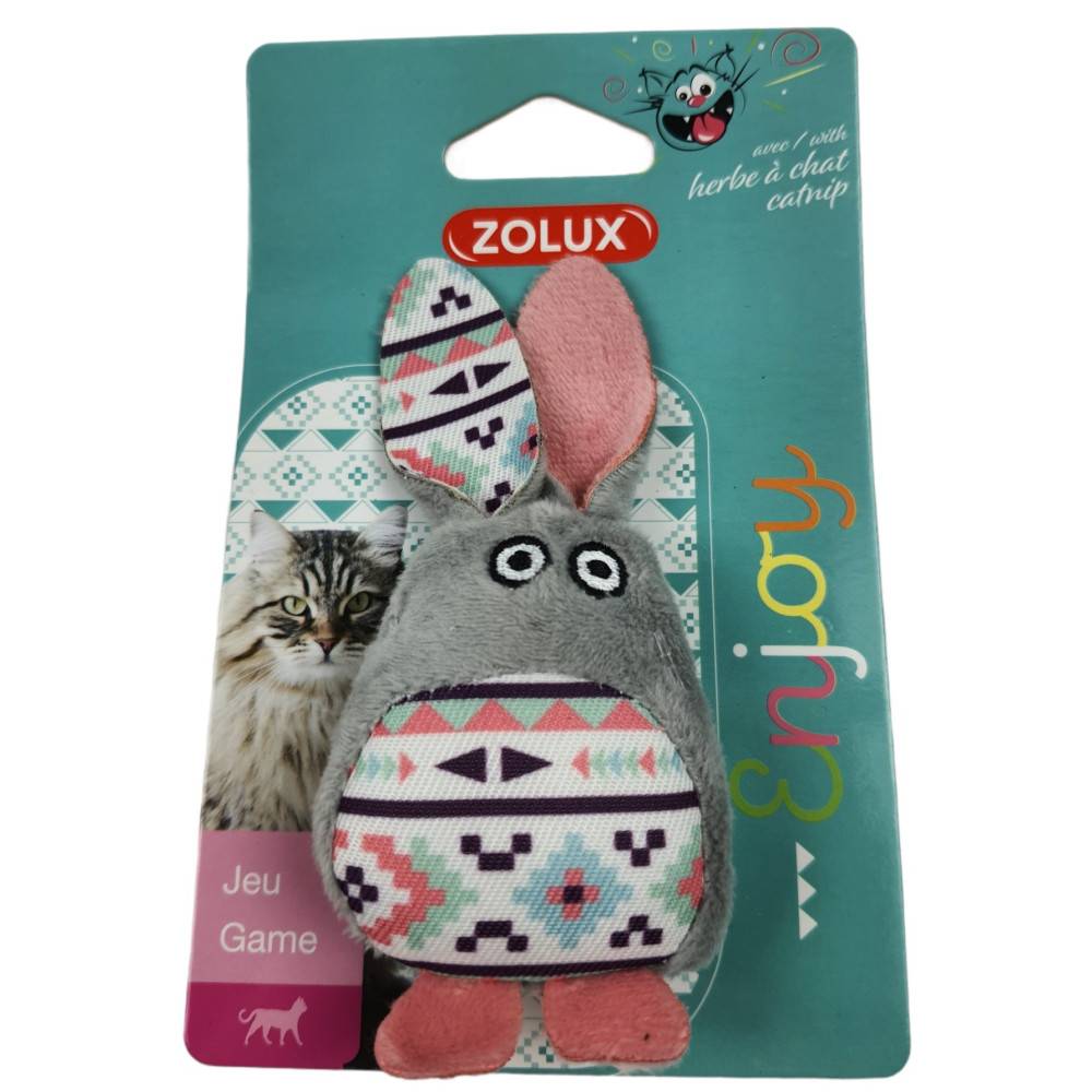 Zolux - Lapin gris Kali. 11 x 5 cm x 3 cm. avec catnip. Jouet chat - Image 2