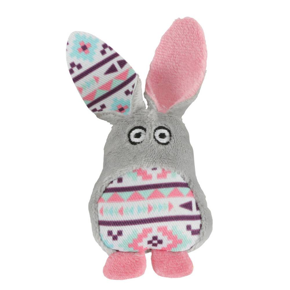 Zolux - Lapin gris Kali. 11 x 5 cm x 3 cm. avec catnip. Jouet chat - Image 1